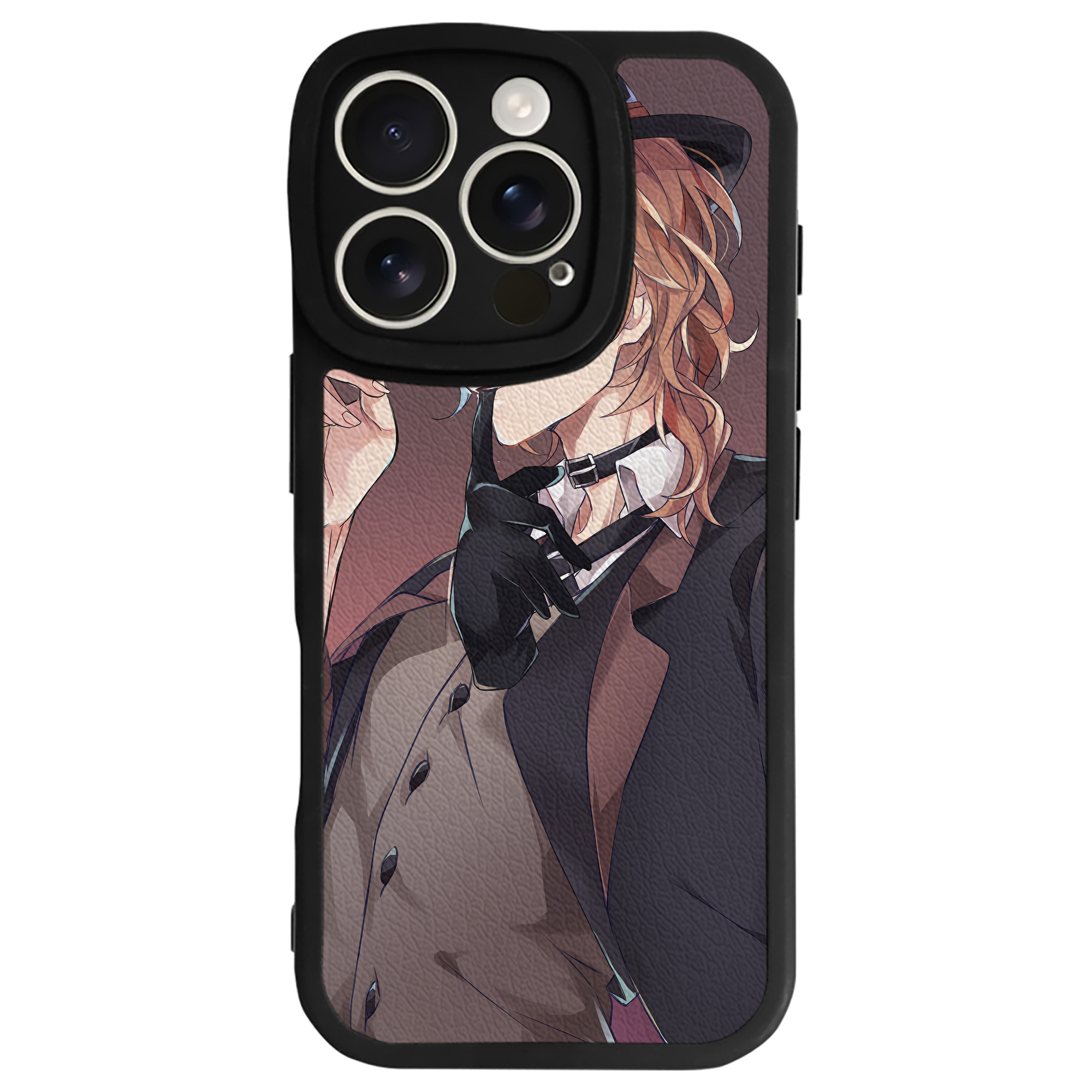 （画像用） 文豪ストレイドッグス Bungo Stray Dogs 【iPhone 16シリーズ対応】シリコンスマホケース（レザー調） 材質：シリコン